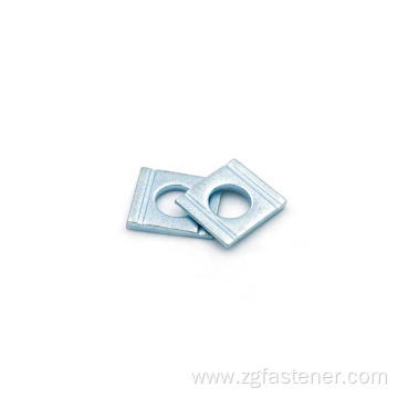 Blue white zinc square washers